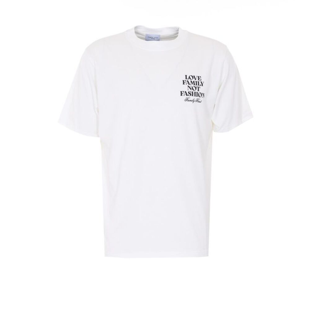 Family First Milano Men Love Family Not Fashion Print Logo T-Shirt